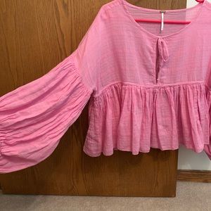 beaumont mews cropped peasant top